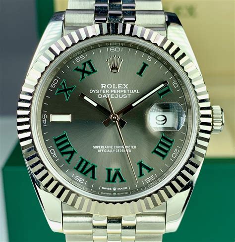 rolex wimbledon 41mm stainless steel